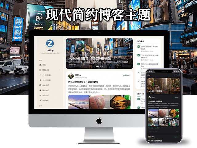 30Blog 现代简约博客主题